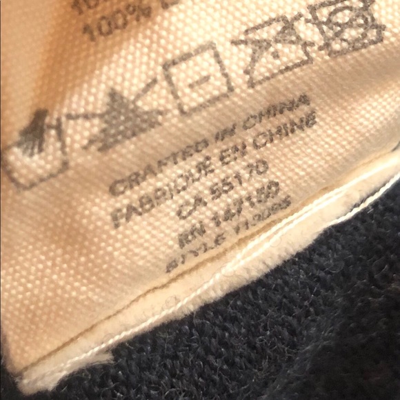 Frank & Oak soft wool v-neck blue sweater - Picture 2 of 3